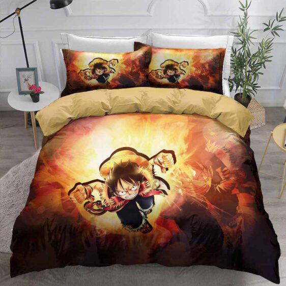 One Piece Monkey D. Luffy Raging Fierce Attack Bedding Set