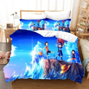 One Piece Playful Young Ace Sabo And Luffy Beach Bedding Set