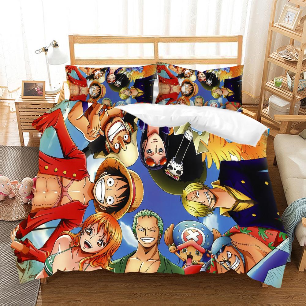 One Piece Straw Hat Pirate Crews Euphoric Aura Bedding Set - Saiyan Stuff