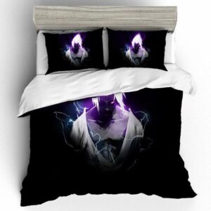 Sasuke Uchiha Vibrant Purple Aura Fan Art Bedding Set