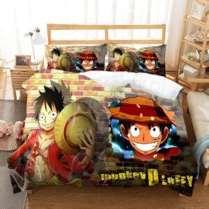 Straw Hat Monkey D. Luffy Childish Big Smile Bedding Set