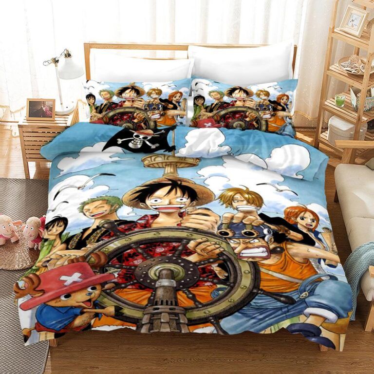 Straw Hats Chaotic Pirate Ship Helm Navigation Bedding Set