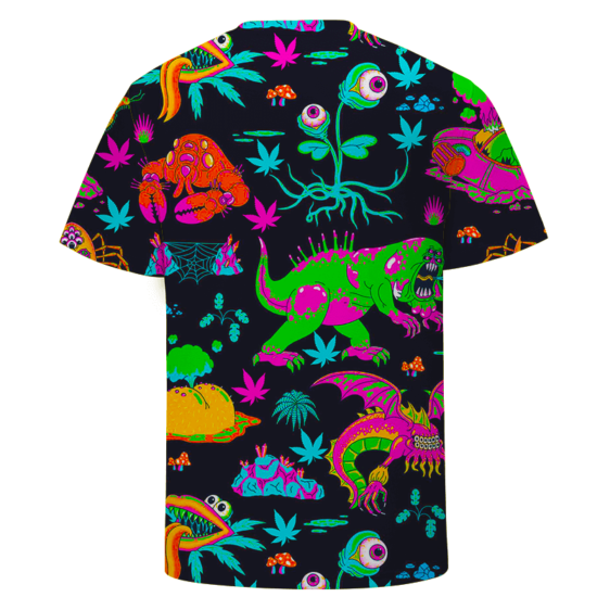 The Adventures of Rick and Morty Monsters Trippy Weed T-Shirt
