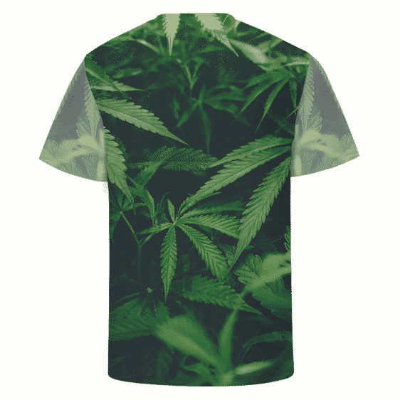 Trippy Fuck Off Overall Marijuana Hemp Print 420 T-Shirt