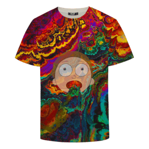 Trippy Psychedelic Morty Weed Art Marijuana 420 T-shirt