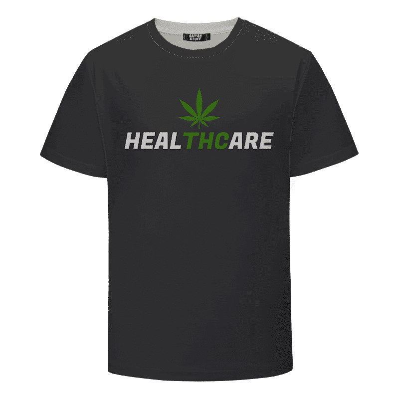 Weed THC Healthcare Dope Vector Marijuana Black T-shirt - Saiyan Stuff