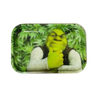 Who Got You High Shrek Cannabis Marijuana Herb Rolling Tray