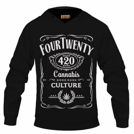 420 Wake And Bake Cannabis Kush Dope Cool Black Hoodie