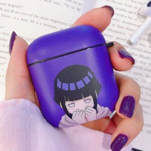 Adorable Kid Genin Hinata Hyuga Shy Purple Airpods Case