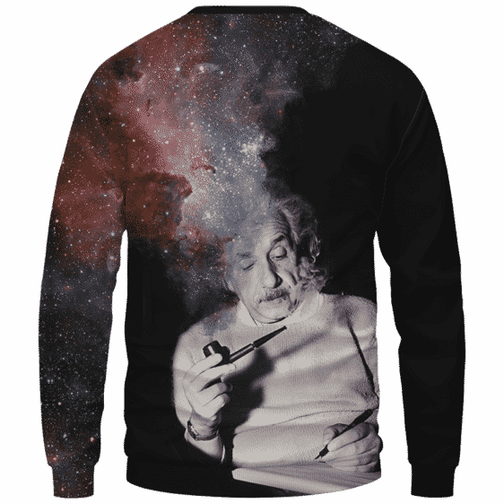 Albert Einstein Smoking Dope Galaxy 420 Marijuana Sweatshirt