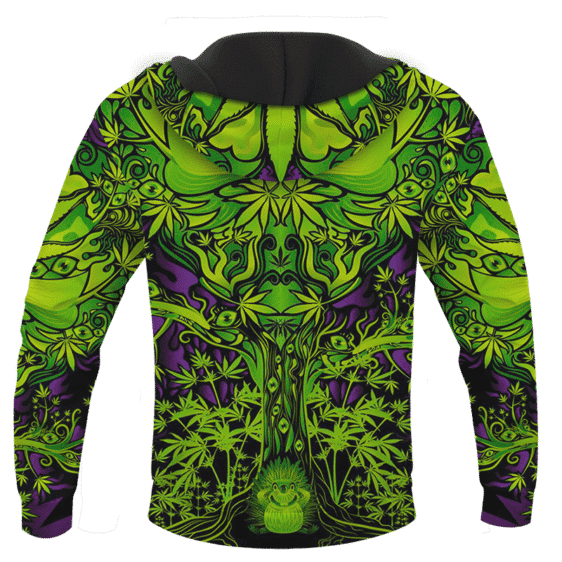 All Over Marijuana Trippy Dope Art Design 420 Weed Adult Hoodie