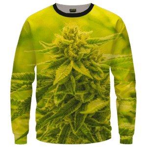 Amazing Marijuana Weed Top Bud Cola All Over Crewneck Sweatshirt