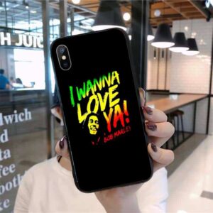 Bob Marley I Wanna Love Ya Reggae Colored iPhone 12 Cover