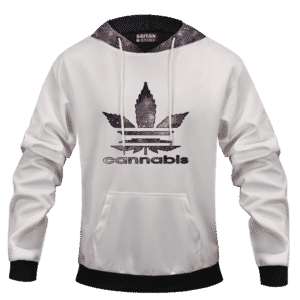Cannabis Adidas Parody Logo Marijuana Themed hoodie
