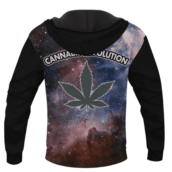 Cannabis Revolution Galaxy Marijuana Cool Pullover Hoodie