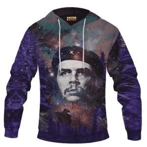 Che Guevara Cannabis Space Galaxy Farm Pullover Hoodie