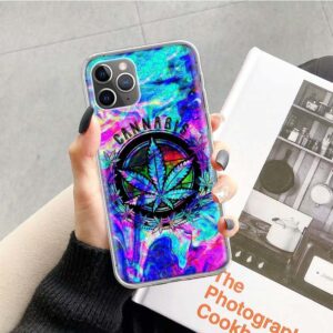 Colored Cannabis Tie Dye iPhone 12 (Mini, Pro & Pro Max) Cover