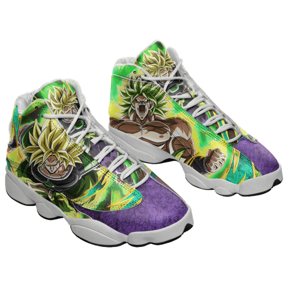 DBZ Broly Super Saiyan Collectors Item Basketball Shoes - Mockup 1