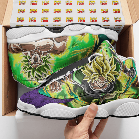 DBZ Broly Super Saiyan Collectors Item Basketball Shoes - Mockup 2