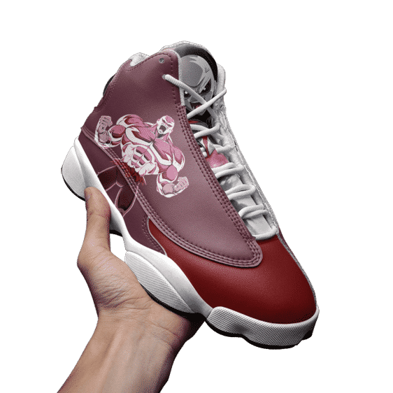 DBZ Powerful Jiren Red Awesome Basketball Shoes - Mockup 3