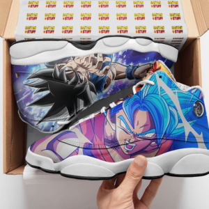DBZ Super Saiyan Goku God Blue Ultra Instinct Basketball Shoes - Mockup 2