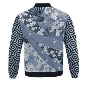 DBZ Trunks Samurai Fan Art Japanese Pattern Bomber Jacket - back