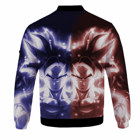 Dragon Ball Goku Ultra Instinct Red And Blue All Over Print Bomber Jacket