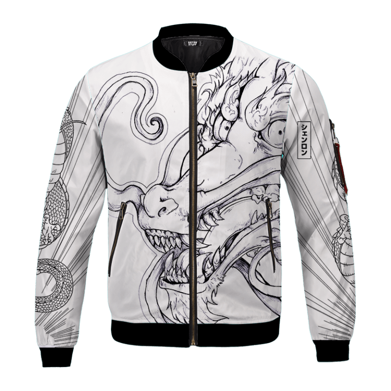 Dragon Ball The Eternal Dragon Shenron White Bomber Jacket