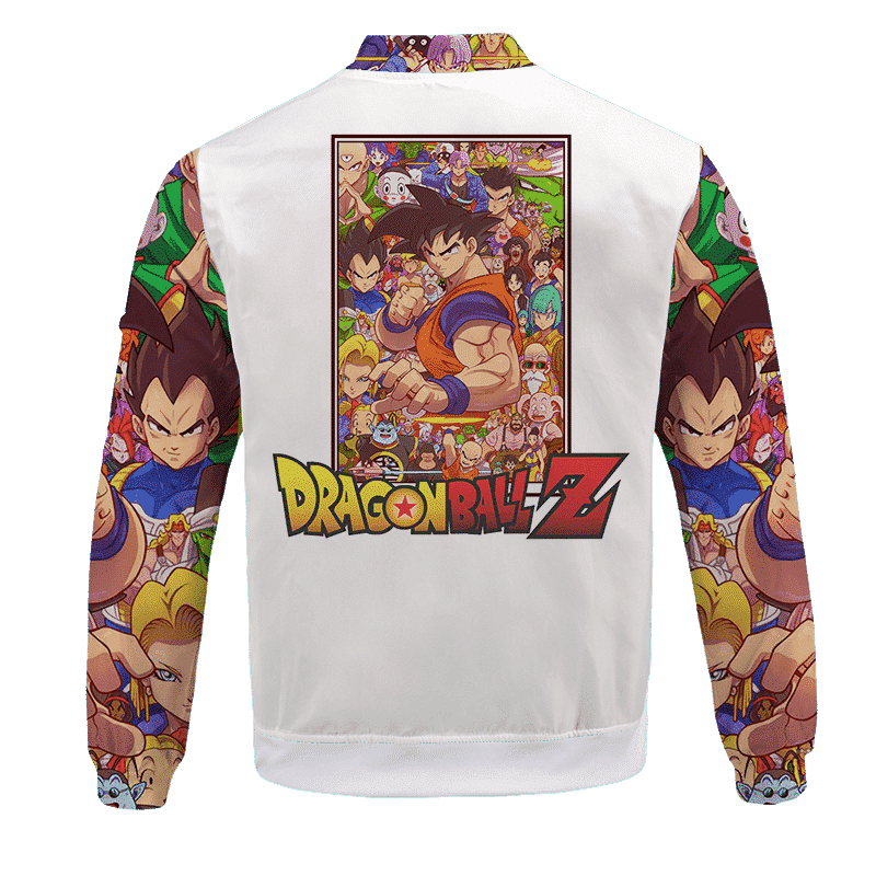 Dragon Ball Z All Characters Goku Family Art Bomber Jacket - Saiyan Stuff