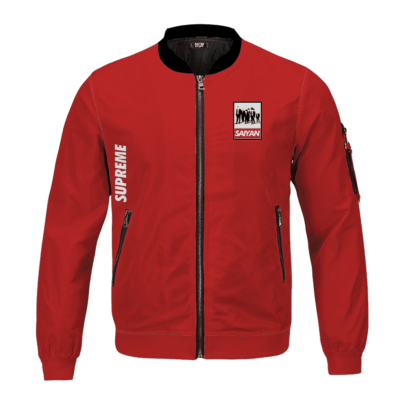 Dragon Ball Z Dream Team Supreme Red Bomber Jacket - Saiyan Stuff