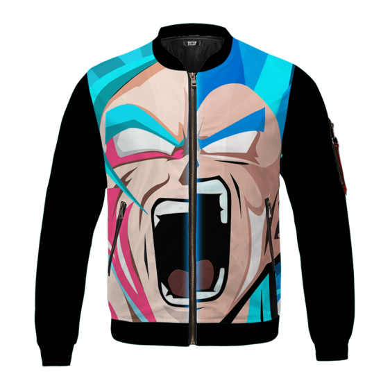 Dragon Ball Z Goku Vegeta Super Saiyan Blue Vector Art Bomber Jacket