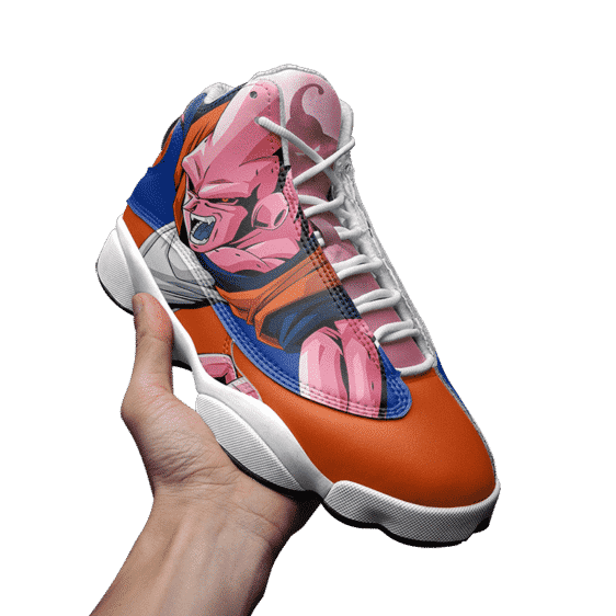 Dragon Ball Z Majin Buu Blue Orange Cool Basketball Shoes - Mockup 3