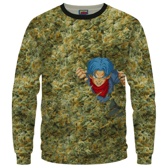 Future Trunks Stuck in a Pool of Marijuana Kush 420 Crewneck Sweater