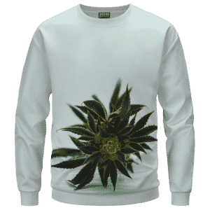 Green Cannabis Sativa Plant 420 Weed Marijuana Sweatshirt