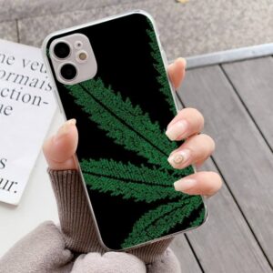 Half Marijuana Leaf iPhone 12 (Mini, Pro & Pro Max) Case