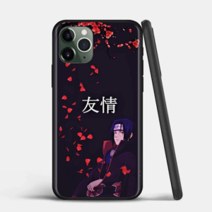 Itachi Uchiha Red Cherry Blossom Black iPhone 12 Case