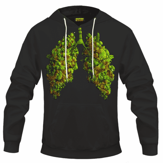 Marijuana Hemp Weed Cool Lungs 420 Awesome Hoodie