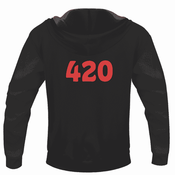 Marijuana Hemp Weed Cool Lungs 420 Awesome Hoodie - back