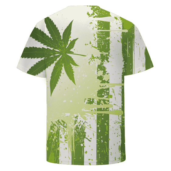 Marijuana Pot Weed Hemp Flag Green Dope Cool T-shirt