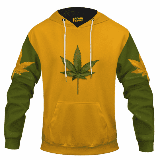 Minimalist Real Cool Marijuana Leaf Awesome 420 Hoodie