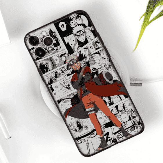 Naruto Sage Mode Monochrome Manga Clip Images iPhone 12 Case