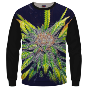 Purple Haze Dope Marijuana Black Awesome Crewneck Sweatshirt