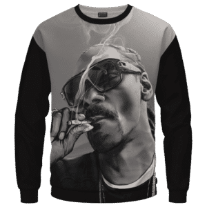 Snoop Dogg Smoking Joint Gray Black Awesome Sweater
