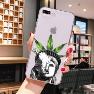 Statue Of Liberty Smokes Weed Crown iPhone 12 Cover