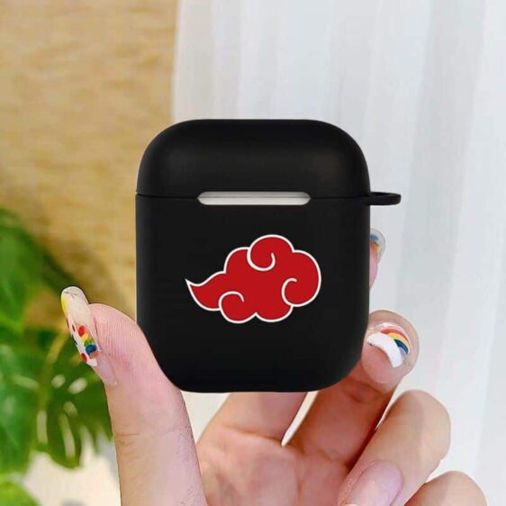 The Single Red Powerful Akatsuki Cloud Black Airpods Case