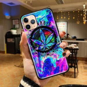 Trippy Colorful Cannabis iPhone 12 (Mini, Pro & Pro Max) Case