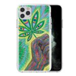 Trippy Weed Leaf With Eyes iPhone 12 (Mini, Pro & Pro Max) Cover