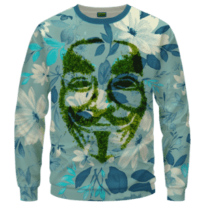 V For Vendetta Grinded Weed Cute Floral Crewneck Sweater