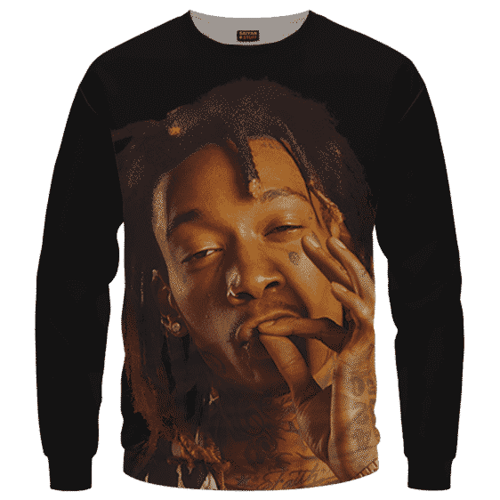 Wiz Khalifa Smoke The Weed Awesome Black Crewneck Sweatshirt