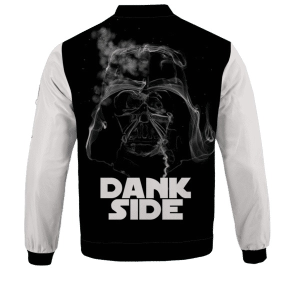Darth Vader Smoke Dank Side Spoof Parody Bomber Jacket - back